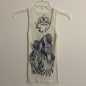 NWOT KEY CLOSET Y2K Streetwear Zebra Print Tank Top Women’s Size M